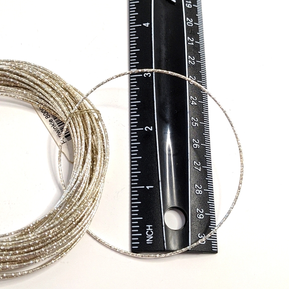 30 Silver Bangles! Sparkly Diamond Cut Silver Tone Metal 💎 - Picture 4 of 4